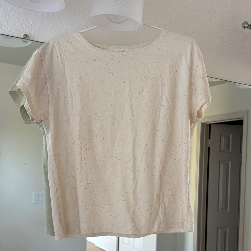 Gudren Sjoden Light beige Short Sleeve Top